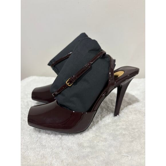 NWT Saint Laurent 110mm La Scandale Heeled Pumps Marron Glaze Women's Size EU 37 - Picture 4 of 11